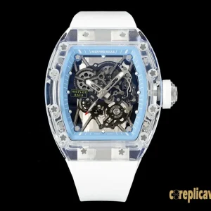 Replica Watches Richard Mille RM35-01 42mm Blue Dial Mens Swiss Automatic Rubber Strap 1:1 Clone Watch