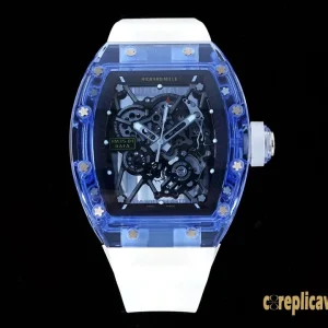 Replica Watches Richard Mille RM35-01 42mm Blue Gender Swiss automatic movement Rubber strap 1:1 Clone Watch