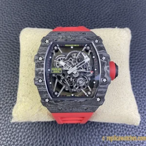 Replica Watches Richard Mille RM35-02 45mm Black Dial Mens Swiss Automatic Rubber Strap 1:1 Clone Watch