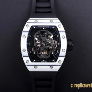Replica Watches Richard Mille RM52-01 49mm Black Dial Mens Swiss Automatic Rubber Strap 1:1 Clone Watch
