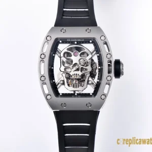 Replica Watches Richard Mille RM52-01 49mm Skeleton Dial Mens Swiss Automatic Rubber Strap 1:1 Clone Watch