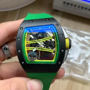 Replica Watches Richard Mille RM 61-01 45mm Black Dial Mens Swiss Automatic Rubber Strap 1:1 Clone Watch