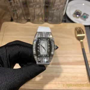 Replica Watches Richard Mille RM007 45 mm Diamond Dial Women Swiss automatic movement Metal bracelet 1:1 Clone Watch