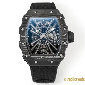 Replica Watches Richard Mille RM12-01 51mm Black Dial Men Swiss automatic movement Rubber Strap 1:1 Clone Watch