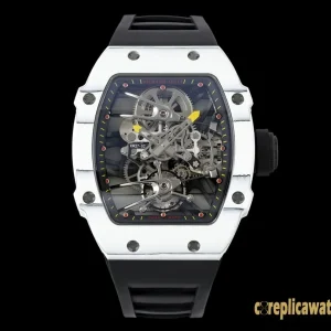 Replica Watches Richard Mille RM 27-02 45 mm Skeleton Dial Men Swiss automatic movement Rubber strap 1:1 Clone Watch