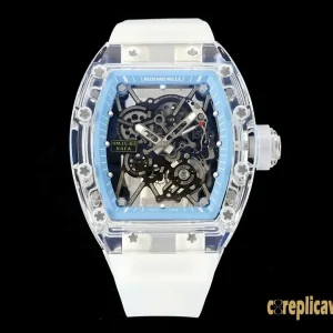 Replica Watches Richard Mille RM35 43mm Blue Dial Mens Swiss Automatic Rubber Strap 1:1 Clone Watch