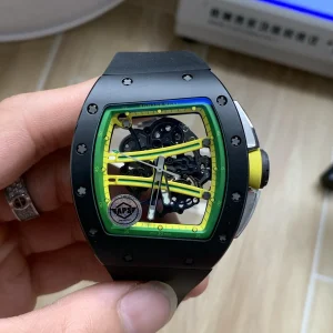 Replica Watches Richard Mille RM 61-01 45mm Green Dial Mens Swiss Automatic Rubber Strap 1:1 Clone Watch
