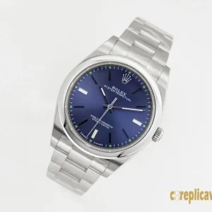 Replica Watches Rolex Oyster Perpetual 41mm Blue Dial Men Swiss Automatic Movement Metal bracelet 1:1 Clone Watch