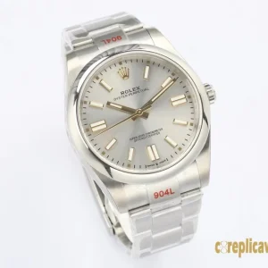 Replica Watches Rolex Oyster Perpetual 41 White Dial Men Swiss Automatic Movement Metal bracelet 1:1 Clone Watch