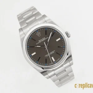 Replica Watches Rolex Oyster Perpetual 40mm Grey Dial Men Swiss Automatic Movement Metal Bracelet 1:1 Clone Watch