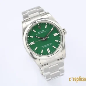 Replica Watches Rolex Oyster Perpetual 41mm Green Dial Men Swiss Automatic Movement Metal bracelet 1:1 Clone Watch