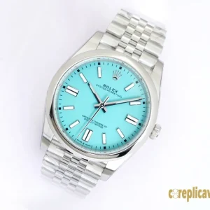 Replica Watches Rolex Oyster Perpetual 41mm Tiffany Blue Gender Neutral Swiss Automatic Movement Metal bracelet 1:1 Clone Watch
