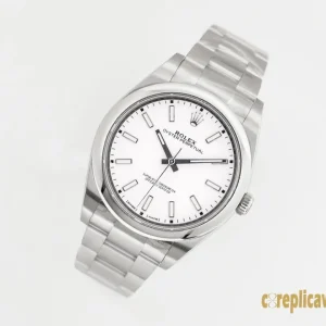 Replica Watches Rolex Oyster Perpetual 41mm White Dial Men Swiss Automatic Movement Metal bracelet 1:1 Clone Watch