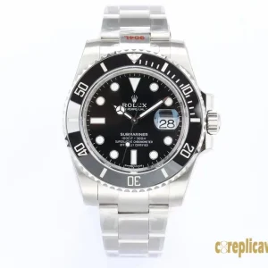 Replica Watches Rolex Submariner 40mm Black Dial Men Swiss Automatic Movement Metal bracelet 1:1 Clone Watch