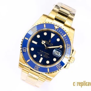 Replica Watches Rolex Submariner 40mm Blue Dial Mens Swiss Automatic Movement Metal bracelet 1:1 Clone Watch