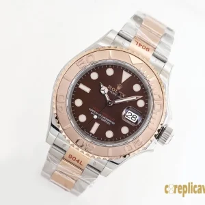 Replica Watches Rolex Yacht-Master 40mm Chocolate Dial Men Swiss Automatic Movement Metal bracelet 1:1 Clone Watch