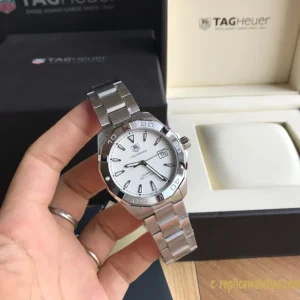 Replica Watches Tag Heuer Aquaracer 41mm White Dial Mens Swiss Automatic Metal Bracelet 1:1 Clone Watch