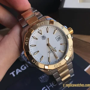 Replica Watches Tag Heuer Aquaracer 41 mm White Dial Men Swiss Quartz Metal Bracelet 1:1 Clone Watch