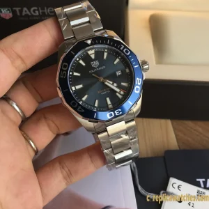 Replica Watches Tag Heuer Aquaracer 41 mm Blue Dial Mens Swiss Automatic Movement Metal Bracelet 1:1 Clone Watch