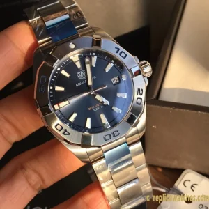 Replica Watches Tag Heuer Aquaracer 41mm Blue Dial Men Swiss Automatic Metal Bracelet 1:1 Clone Watch