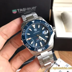 Replica Watches Tag Heuer Aquaracer 41mm Blue Dial Mens Swiss Automatic Metal Bracelet 1:1 Clone Watch
