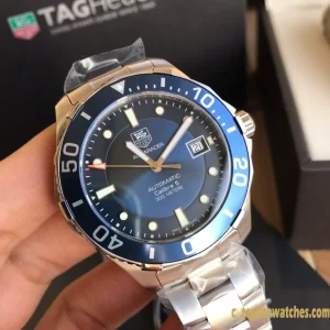 Replica Watches Tag Heuer Aquaracer 41mm Blue Dial Men Swiss Automatic Metal Bracelet 1:1 Clone Watch