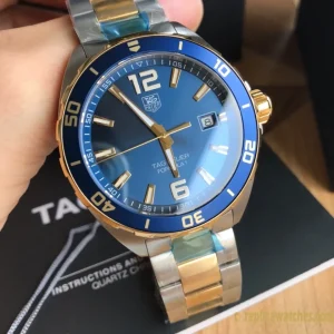 Replica Watches Tag Heuer Formula 1 41 mm Blue Dial Men Swiss Quartz Metal Bracelet 1:1 Clone Watch