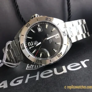 Replica Watches Tag Heuer Formula 1 41mm Black Dial Men Swiss Automatic Metal Bracelet 1:1 Clone Watch