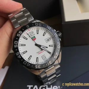 Replica Watches Tag Heuer Formula 1 41 mm White Dial Men Swiss Quartz Metal Bracelet 1:1 Clone Watch