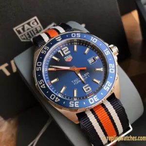 Replica Watches Tag Heuer Formula 1 43 mm Blue Men Swiss Quartz Rubber Strap 1:1 Clone Watch