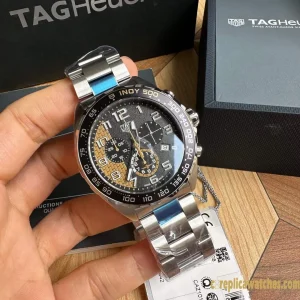 Replica Watches Tag Heuer Formula 1 43mm Brown Dial Mens Swiss Quartz Metal Bracelet 1:1 Clone Watch