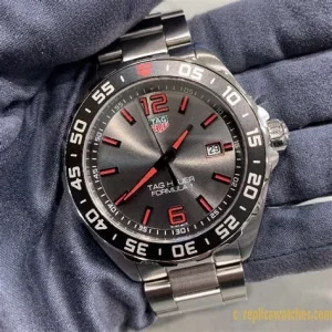 Replica Watches Tag Heuer Formula 1 43 mm Gray Dial Mens Swiss Quartz Metal Bracelet 1:1 Clone Watch