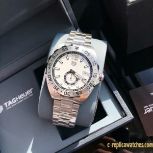 Replica Watches Tag Heuer Formula 1 43 mm White Dial Men Swiss Automatic Metal Bracelet 1:1 Clone Watch