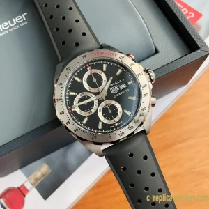 Replica Watches Tag Heuer Formula 1 44mm Black Dial Mens Swiss Automatic Rubber Strap 1:1 Clone Watch