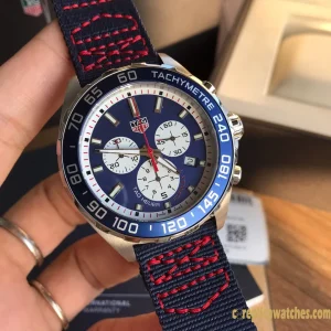 Replica Watches Tag Heuer Formula 1 43mm Blue Dial Mens Swiss Quartz Metal Bracelet 1:1 Clone Watch