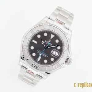Replica Watches Rolex Yacht-Master 40mm Black Dial Men Swiss Automatic Movement Metal bracelet 1:1 Clone Watch