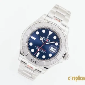 Replica Watches Rolex Yacht-Master 40 Blue Dial Men Swiss Automatic Movement Metal Bracelet 1:1 Clone Watch